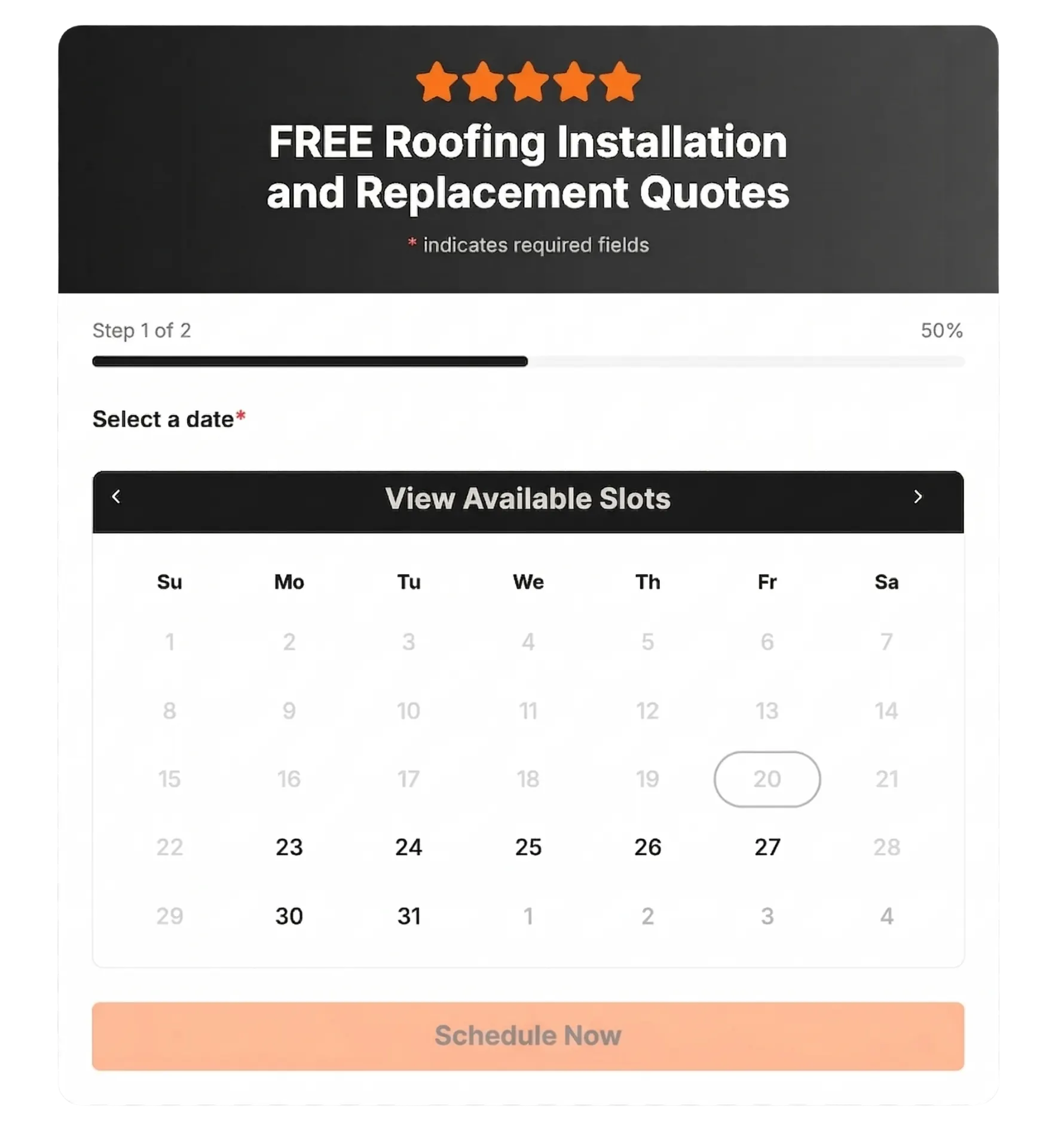 Schedule your FREE roofing installation and replacement quote - Click to book